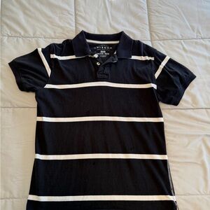 Arizona Jean Company Vintage Wash Polo - Black and White